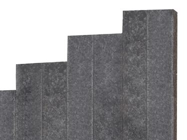 Palissadebanden Basalt Takeda 8x25 op maat gesneden_gratis schijf