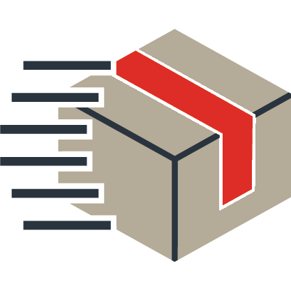 Pictogram voor voorbeeldpakket met snelle verzending